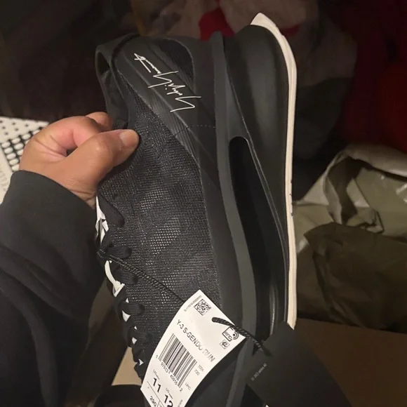 Y-3 Black and White Athletic Shoes - Picture 4 of 5
